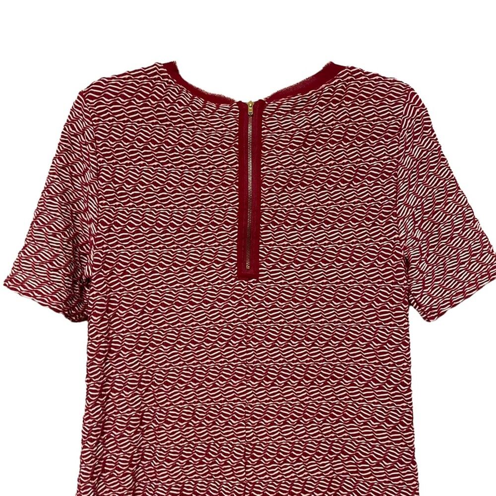 Anthropologie Maeve Dora Dress Red &‎ White Short Sleeve - Picture 4 of 8